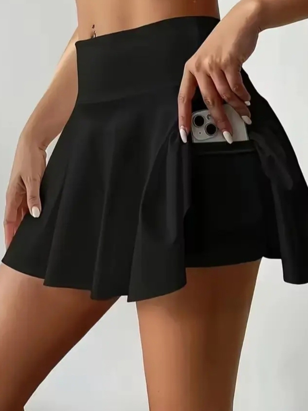 Yogalicious Black Activewear Skirt with Built-In Shorts